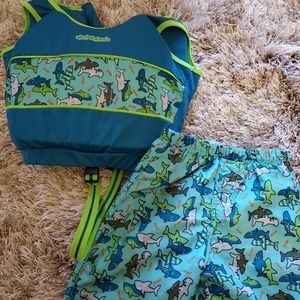 Toddler Life Vest & Swim Trunks (Matching Set)